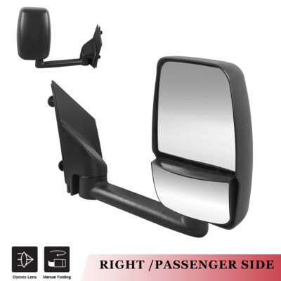 Right Side Manual FoldingTow Mirror For 2003-2017 Chevy Express Savana Van