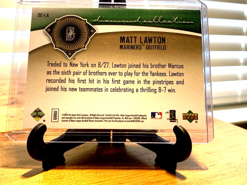 Upper Deck Diamond Collection 2006 Matt Lawton #DC-LA/699 Seattle Mariners Foto 3 de 3