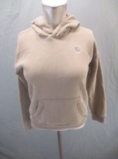 Abercrombie Fitch Size 9-10 Kid Unisex Beige Cotton Blend Pocket Warm Hoodie 748