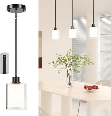 Single Kitchen Island Light Vintage Hanging Light Dual Glass Pendant Light