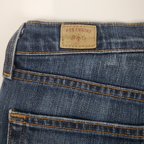 Vintage Red Engine Bootcut Jeans Size 29 Womens Stretch Denim Y2K 90s - Picture 9 of 13