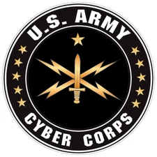 U.S. Army Cyber Corps Lapel Pin Veteran Bumper Sticker Vinyl Soldier Decal 5"
