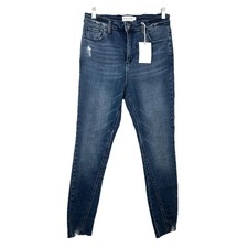 NWT Cello High Rise Skinny Jeans Size 09 Blue Dark Denim Pockets Cotton Blend