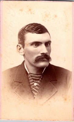 Man with Mnstache w/Fancy Outfit,  Cortland, NY, c1870s, CDV Photo, #4638
