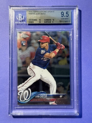 2018 Topps Chrome Update #HMT55 Juan Soto Nationals RC Rookie BGS Beckett 9.5