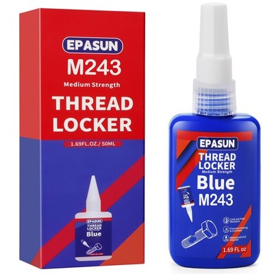 EPASUN 50ml Threadlocker Blue M243, Thread Lock Medium Strength