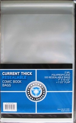 (1000) CSP COMIC BOOK CURRENT RESEALABLE THICK BAGS & ACID FREE BACKING BOARDS