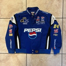 Kids JH Design Men's Royal Jeff Gordon Pepsi Racing Jacket Size Large