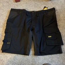 Image of Snickers Workwear Allround Work Shorts 6153 Stretch Loose Fit Black Size 64 50”