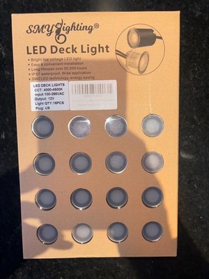 SMY Light set LED Deck step Lighting 16 pcs 12V-NIB-perfect deck lights