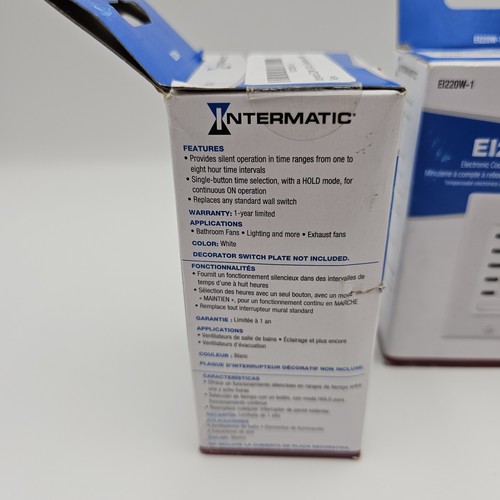 2x Intermatic EI220W-1 Temporizador de cuenta regresiva electrónico de pared 1/2/4/8 horas IT-30070 - Imagen 3 de 8