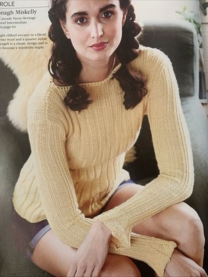 Strickmuster Damen tailliert ausgestellte Bündchen Pullover in Cascade Heritage Garn