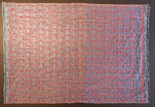 Fortuny APOLLO deep indigo & scarlet- 1 Yard (55x39 inches) #5031