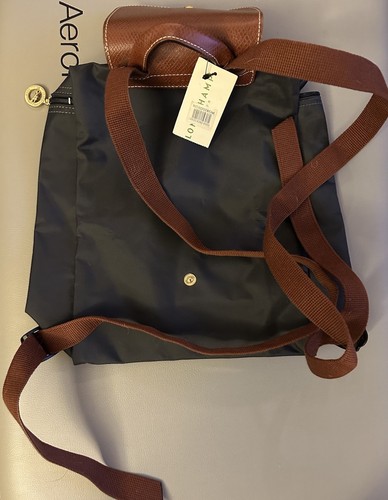 Longchamp Le Pliage "Sagados" Modele Depose Grey Nylon Women’s Bag - Rare VHTF - Zdjęcie 3 z 7