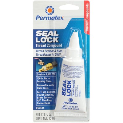 Permatex Thread Locker 57535; Seal and Lock 1.18 Oz Squeeze Tube