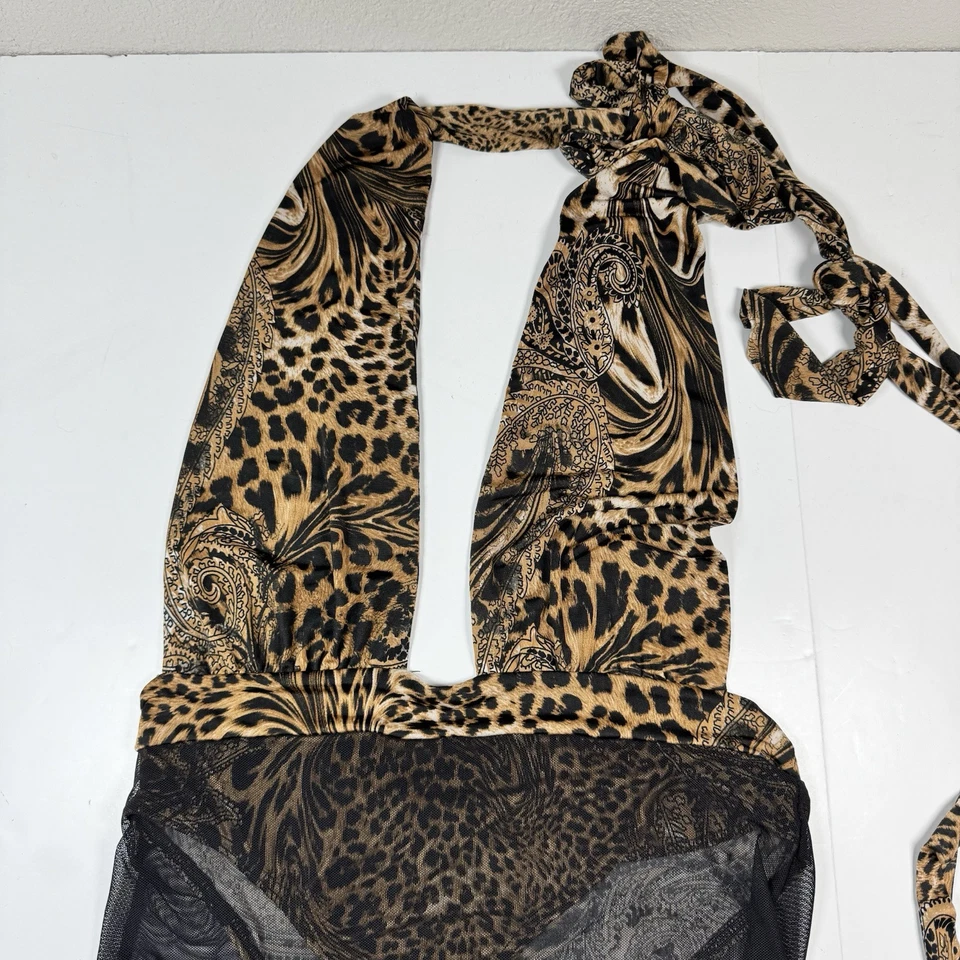Sexy Body Uptown EE. UU. Leopardo Guepardo con Falda Transparente Talla S/M (sin etiqueta) Foto 3 de 4