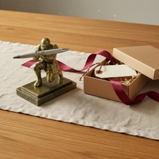 Kneeling Knight Pen Holder Armoured Knight Pen Holder Medieval Design