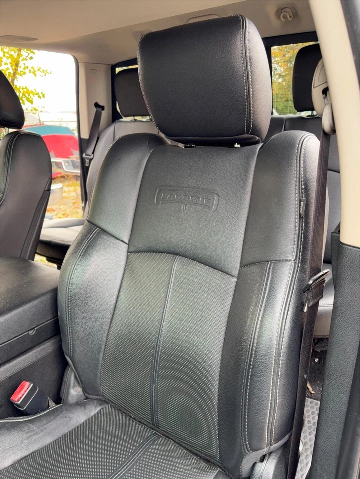 Asientos de cuero negro, Ram 1500 2500 3500 2013-2018 doble cabina memoria de ventilación HD *SIN ENVÍO Foto 2 de 4