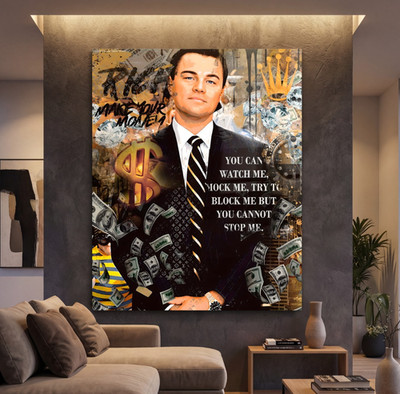 The Wolf of Wall Street - Leonardo Di Caprio, Leinwand, Acrylglas Wandbild Deko