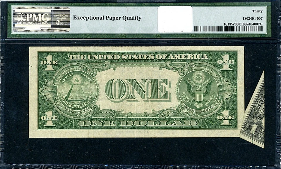 FR. 1613 W $1 1935-D Silver Certificate ERROR Butterfly Fold PMG VF30 EPQ - Image 3 of 3