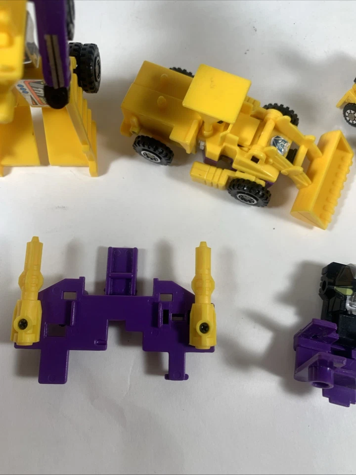 Vtg Transformers Constructicons Devastator Lot Hasbro 1984 Yellow G2 - Image 3 of 4
