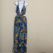 Fashion Nova lanai Tropical Print Maxi Dress women 1X vacation beach resort boho