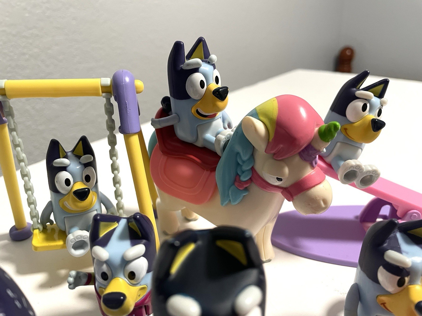 Bluey Figure Lot + Swing Seesaw Scooter Unicorn Grannies & More!