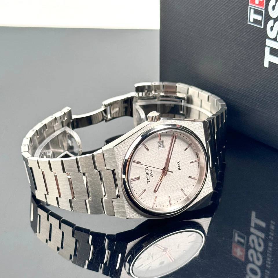 Tissot PRX Silver 40mm Quartz Stainless Steel Men's Watch T137.410.11.031.00 - Image 4 of 4
