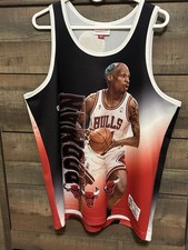 Mitchell  Ness Hardwood Classics Dennis Rodman Chicago Bulls Jersey Size Large