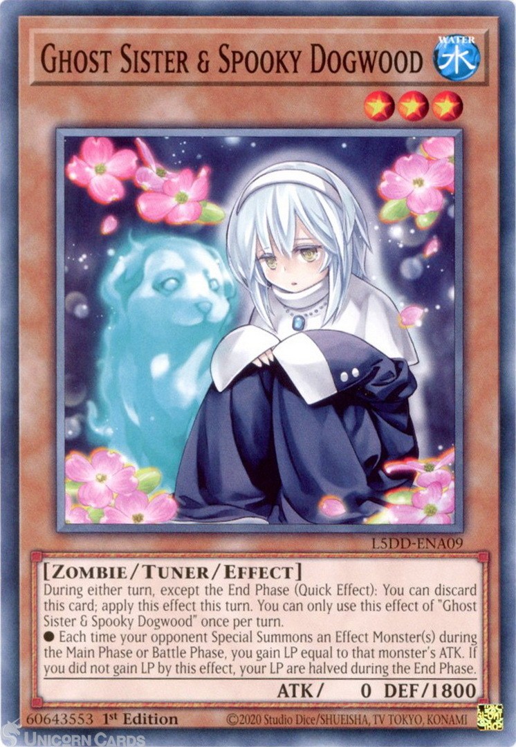 L5DD-ENA09 Ghost Sister & Spooky Dogwood : Common 1st Edition Mint YuGiOh Card