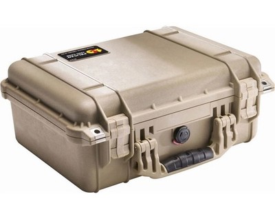 Pelican 1450 Watertight Hard Case with Foam Insert - Desert Tan