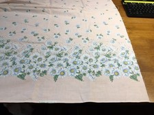 Pink Fabric W/daisy Border Print Approx 3.5 Yards 45 Wide Springs Industries