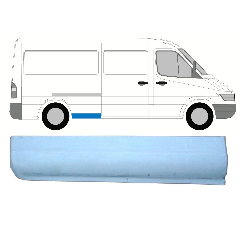 Front lower section rear wing repair panel for Volkswagen LT 1996-2005 / Right