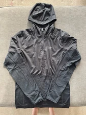 Arc’teryx Aptin 1/2 Zip Hoody M Black Thermal Waffle Grid Hybrid Activewear 