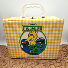 Sesame Street Kids School Vinyl Lunch Box w/ Thermos1981