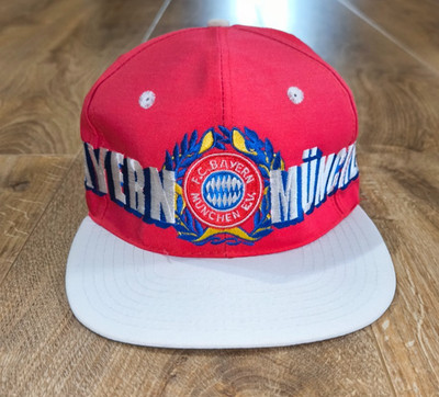 Vintage FC Bayern Munchen Munich Soccer Snapback Hat Official Tour Cap RARE