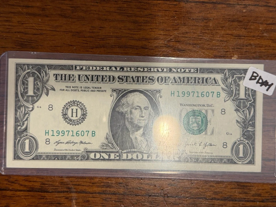 Birthday Note July 16, 1997 7/16/1997 $1 One Dollar Bill Anniversary H19971607B - Image 2 of 3