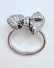 Bow Diamond Ring - 0.79ct - 18K White Gold - Size 55 / O / 7 1/4
