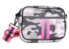 Haute Shore Purse Drew Cairo Crossbody Bag Camo Ajustable Neon Pink Straps