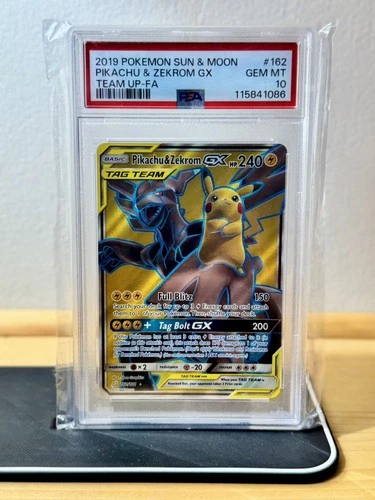 2019 Pokemon Sun & Moon Team Up Pikachu Zekrom GX  Team Up PSA 10 162/161