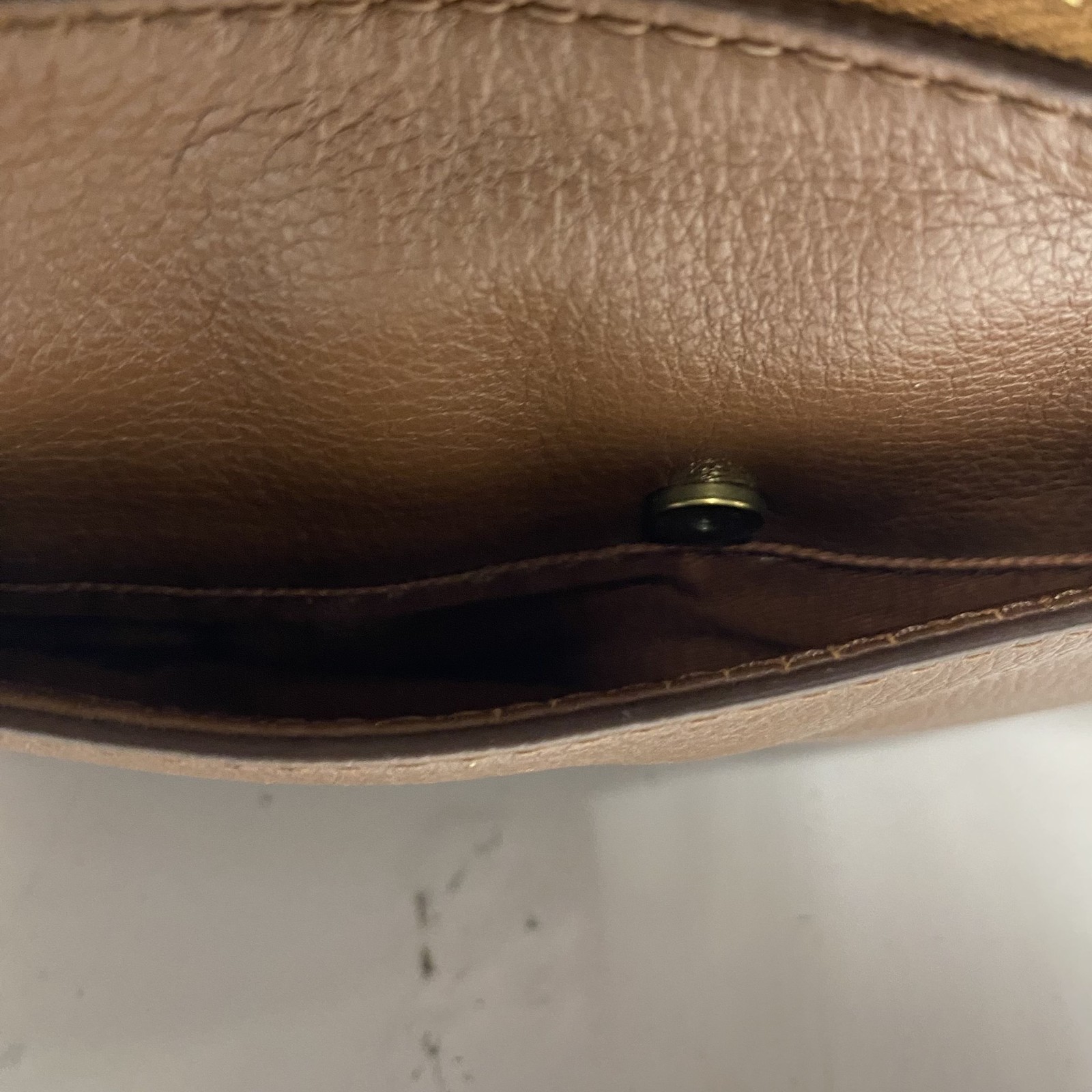 Fossil Brown Solid Leather Adjustable Crossbody P… - image 4