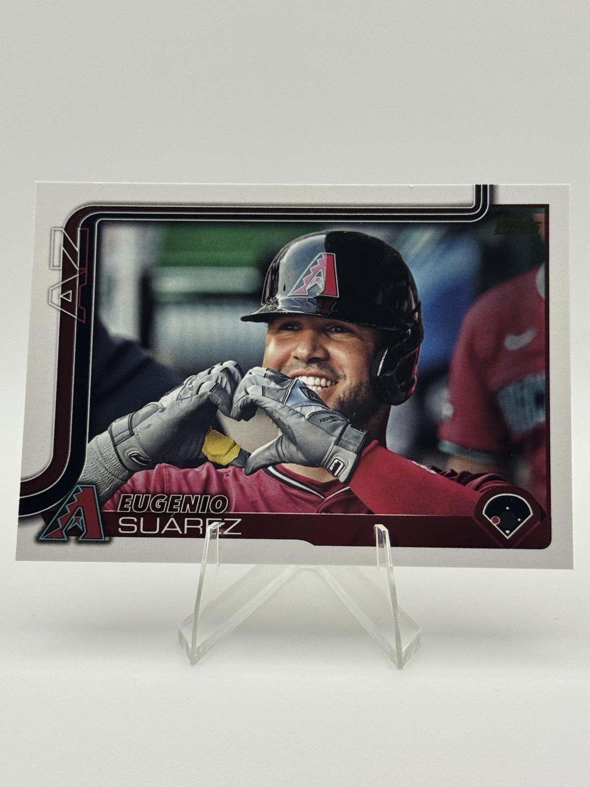 2025 Topps Series 1 Eugenio Suarez #328 Golden Mirror Arizona Diamondbacks (IV)