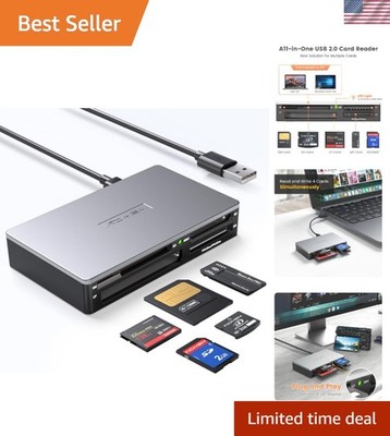 SmartMedia Card Reader Writer All-in-1 USB Universal Multi Card Adapter Slim ...