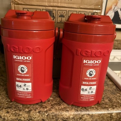 X2 IGLOO Latitude Half Gallon Cooler Jug Portable Beverage Container Red New
