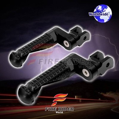 25mm Extended Black Front Footpegs MPRO For Street Triple 675 R 10 11 12 13 14