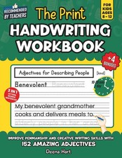 The Print Handwriting Workbook for Kids Ages 8-12: Improve Penmanship and...