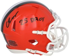 Carson Schwesinger Cleveland Browns Signed Riddell Mini Helmet w/NFL DROY Insc