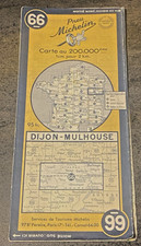 Michelin Card No. 66 - Dijon Mulhouse - 1951 - Beautiful Condition
