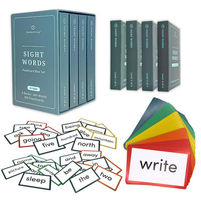 Sight Word Flashcards - Brainstrong 4 Level Box Set - Ages 5-7