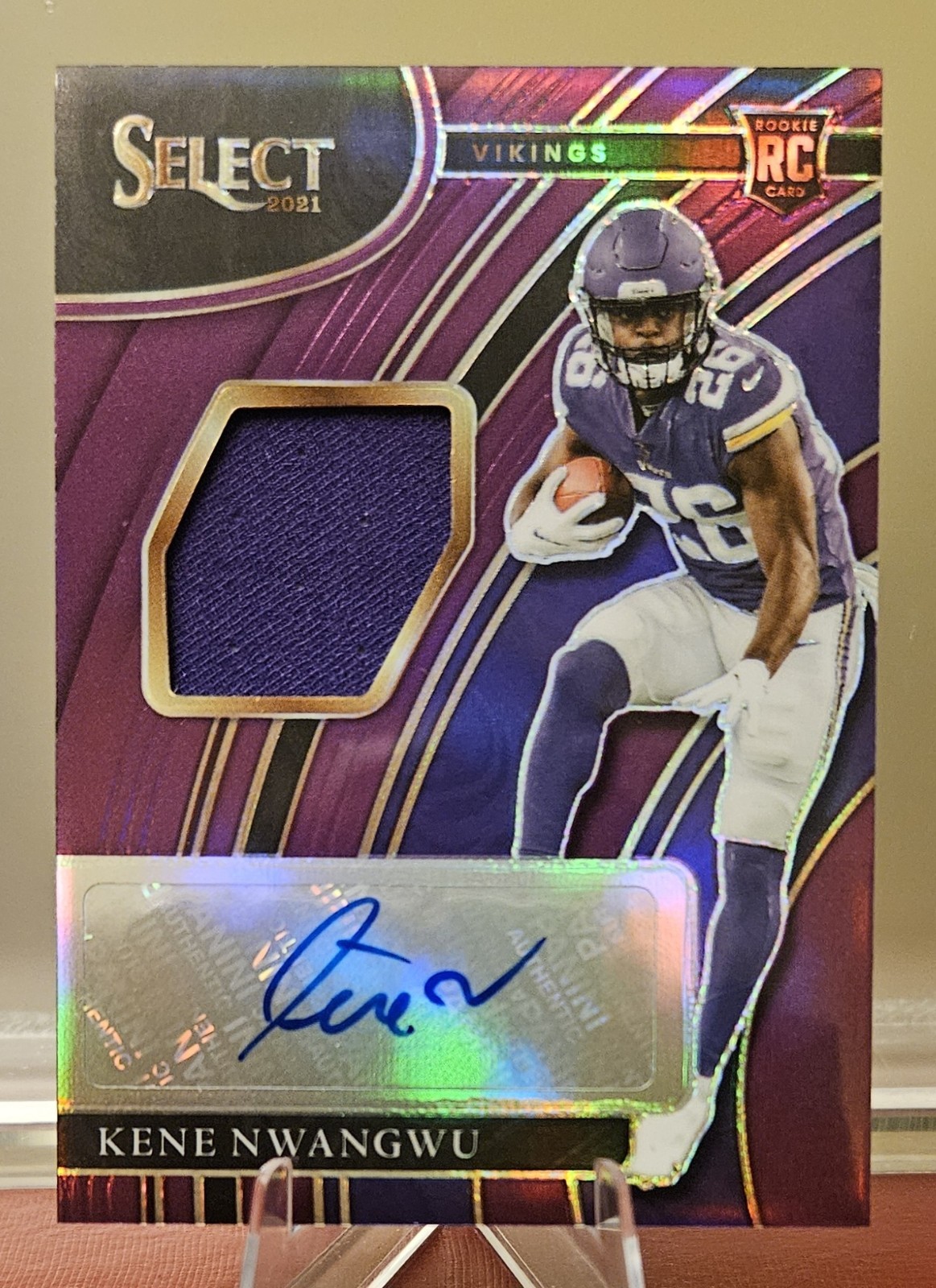 Kene Nwangwu Panini Select Rookie Signature Memorabilia #RSMKNW Purple